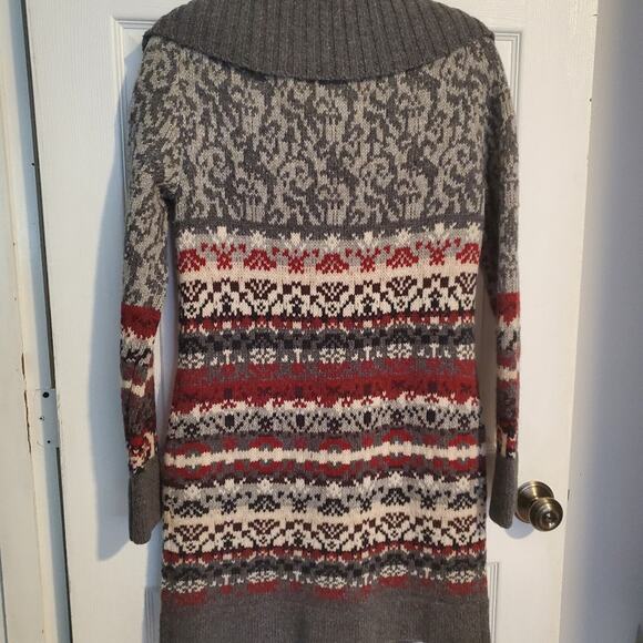 BOB TIMBERLAKE Nordic style sweater coat with pockets Dry cleaned Wool sz.SM - Picture 8 of 9